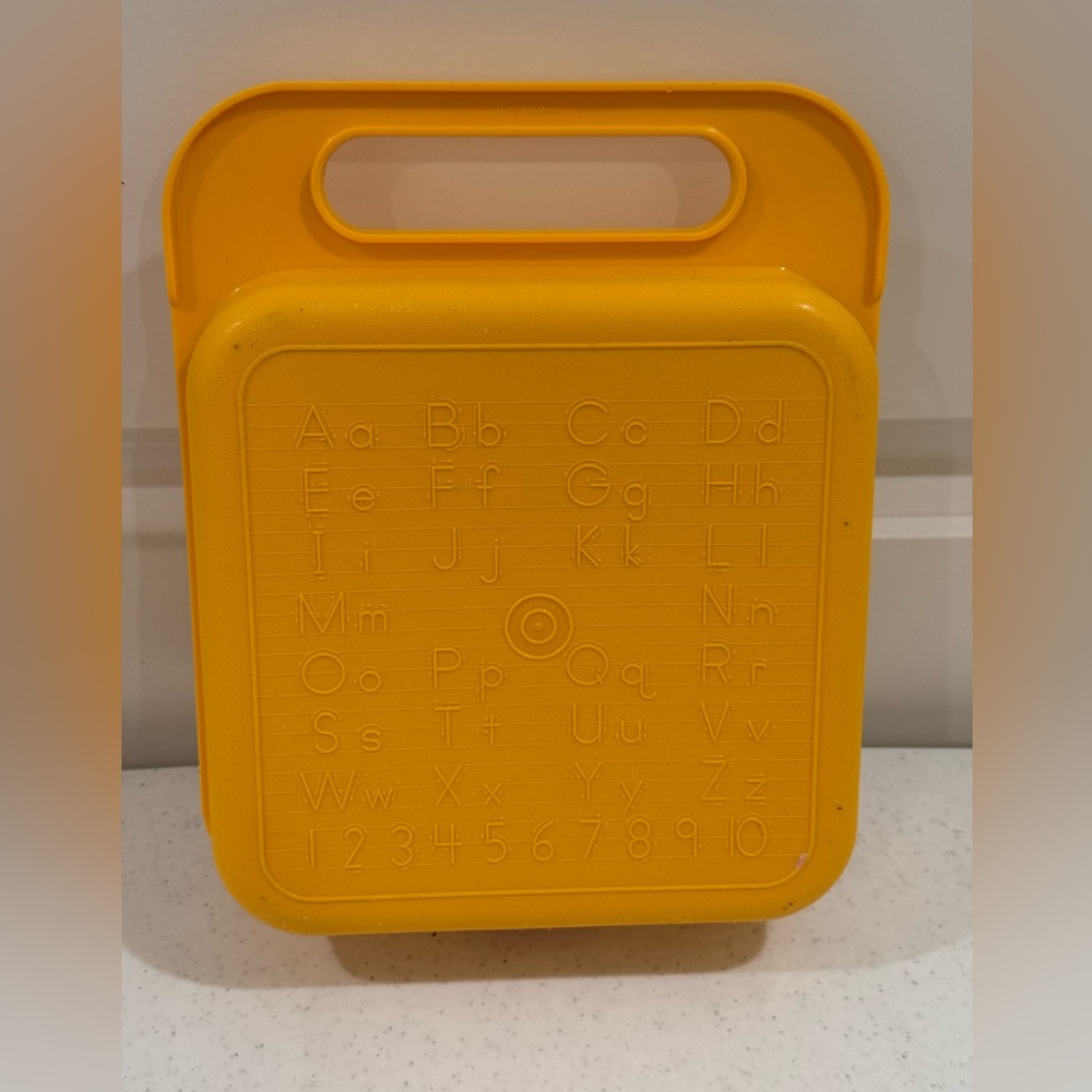 Vintage Tupperware Alphabet Kids Toy Storage * HTF *